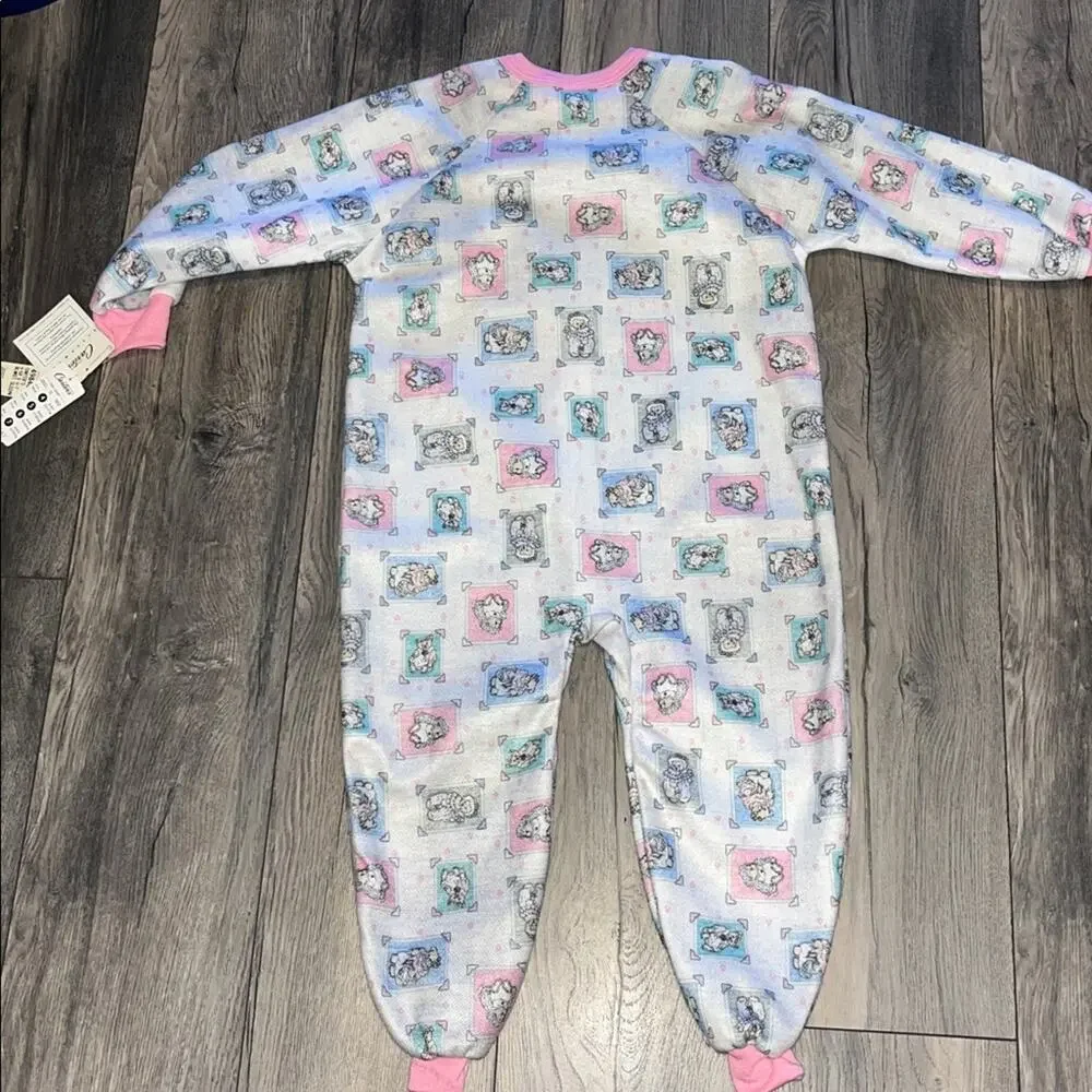 VINTAGE Carter's Cozy Footie Pajama - Pink and Blue NWT Size 6